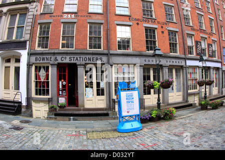 Der South Street Seaport Historic District untere Manhattan New York City Stockfoto