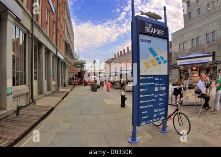 Der South Street Seaport Historic District untere Manhattan New York City Stockfoto