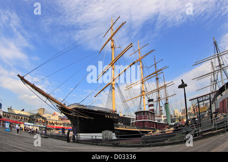 Der South Street Seaport Historic District untere Manhattan New York City Stockfoto