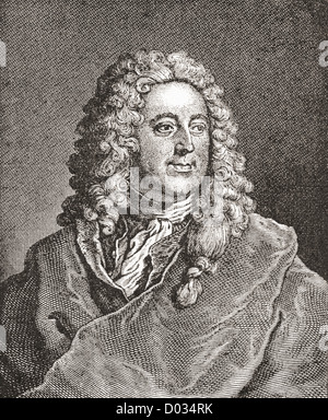 John Law, 1671 –1729. Schottischer Ökonom und Controller General der Finanzen von Frankreich unter König Louis XV. Stockfoto