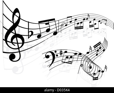 Musik Noten Hintergründe Stockfoto