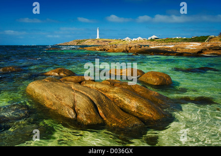 Leuchtturm an der Spitze des Cape Leeuwin. Stockfoto