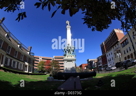 CIVI Krieg Soldiers and Sailors Monument vor Philipsi Manor State Historic Site Yonkers New York Stockfoto