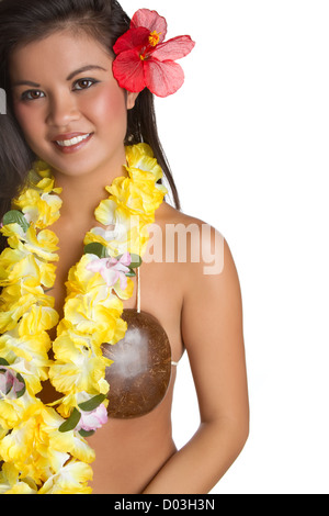 Hawaiische tropische Frau Stockfoto