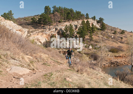 USA, CO, Larimer Co, Fort Collins. 6. 5 Meilen lange Horsetooth Reservoir Stockfoto