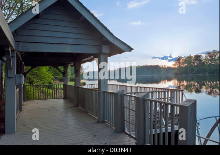 USA, GA, Pine Mountain, Callaway Gardens Dock Stockfoto