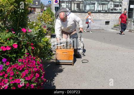 La Gacilly ist gleichbedeutend mit der späten Yves Rocher, die erstellt und lief seine Kosmetik-Imperium in diesem charmanten Dorf von Morbihan. Stockfoto