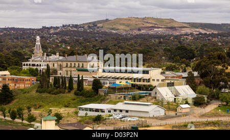 Salesian College Rupertswood, Sunbury, nördlich von Melbourne (Rückansicht von erhöhten Position). Stockfoto