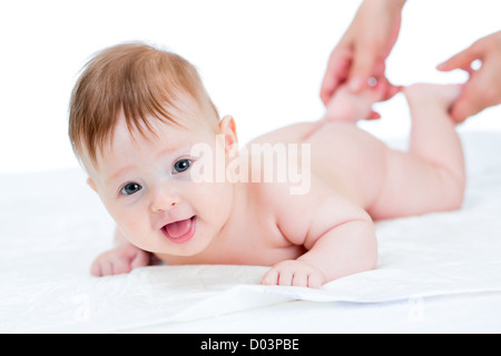 Baby bekommen massage Stockfoto