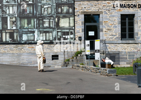 La Gacilly ist gleichbedeutend mit der späten Yves Rocher, die erstellt und lief seine Kosmetik-Imperium in diesem charmanten Dorf von Morbihan. Stockfoto