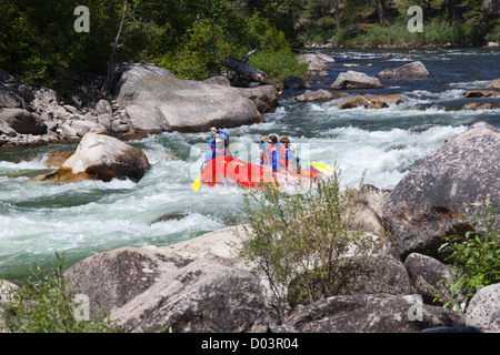 Idaho, in der Nähe von Stanley, Lachsfluss, Wildwasser-rafting Stockfoto