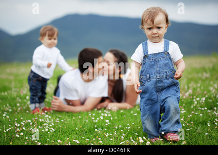 Glückliche Familie Stockfoto