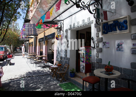 Malerische Chihuahua-Straße in Roma Norte in Mexiko-Stadt DF Stockfoto