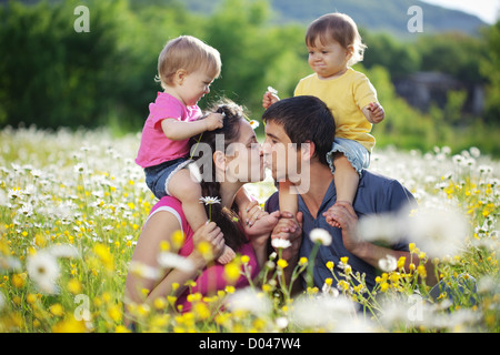 Glückliche Familie Stockfoto