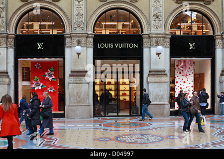 Louis Vuitton Shop Galleria Vittorio Emanuele II Mailand Italien Europa Stockfoto