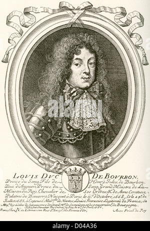 Louis de Bourbon, Prinz von Condé, 1668-1710. Prinz des Blutes am französischen Hof von Louis XIV. Stockfoto