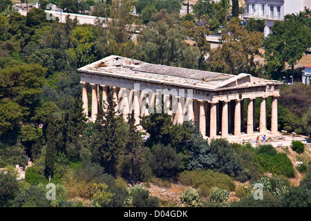 Tempel des Hephaistos in antiken Agora von Athen, Griechenland Stockfoto