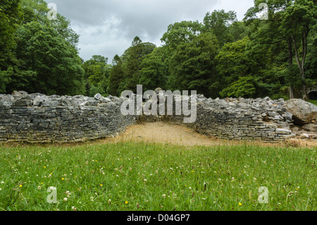 Parc le Breos Cwm neolithischen gekammert Cairn auf der Gower-Halbinsel in South Wales. Stockfoto