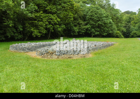 Parc le Breos Cwm neolithischen gekammert Cairn auf der Gower-Halbinsel in South Wales. Stockfoto