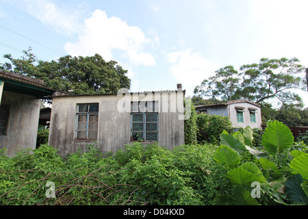 Häuser in Landschaft von Hong Kong Stockfoto