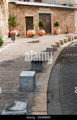 Eine schmale Straße im historischen Jaffa, Israel Stockfoto