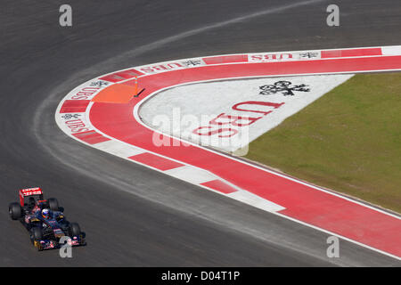 Fahrer Daniel Ricciardo der Scuderia Toro Rosso Formel 1 während des Trainings für den United States Grand Prix Circuit of the Americas Stockfoto