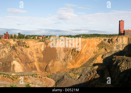 Falun Mine Kupfer-Minen Bergbau Schweden Eisen schwedischer Tagebau Bergbau tief Stockfoto