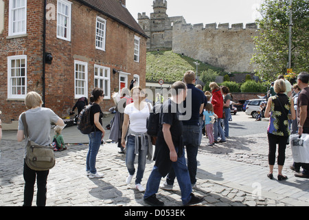 Masse auf dem Burgberg Lincoln, Lincolnshire, England, UK Stockfoto