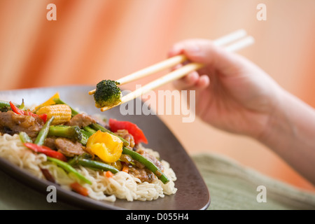 Köstliche Fleisch wok Stockfoto