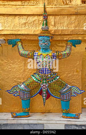 Elemente der Dekoration des Tempel des Smaragd-Buddha in Bangkok, Thailand Stockfoto