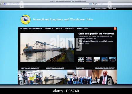 International Longshore and Warehouse Union Webseite Stockfoto