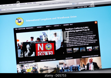 International Longshore and Warehouse Union Webseite Stockfoto