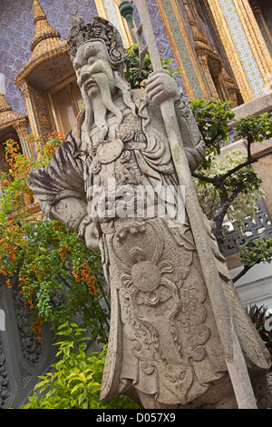 Elemente der Dekoration des Grand Palace und Tempel des Smaragd-Buddha in Bangkok, Thailand Stockfoto