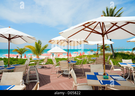 Restaurant am Meer Stockfoto