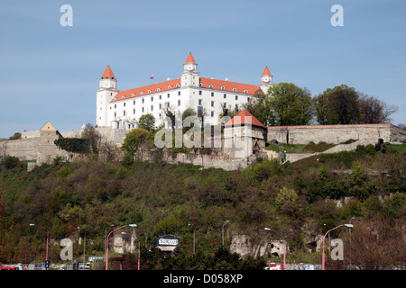 Die Burg Bratislava (Bratislavský Hrad), kleine Karpaten, Bratislava, Slowakei. Stockfoto