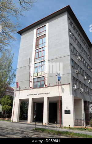 Das Finanzministerium der Slowakischen Republik (Ministerstvo Financií Slovenskej Republiky) in Bratislava, Slowakei. Stockfoto