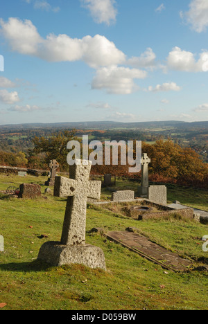 Der Friedhof von St. Martha-on-the-Hill, Chilworth, Surrey, England Stockfoto