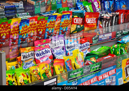 Candy-Imbiss-Kiosk in New York Stockfoto