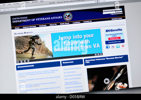 Website der Regierung Department of Veterans Affairs Stockfoto