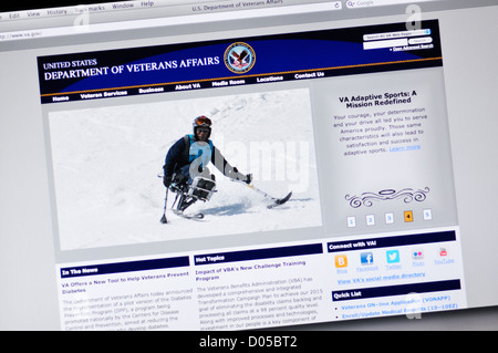 Website der Regierung Department of Veterans Affairs Stockfoto