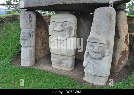 Archäologischer Park in San Agustin. Abteilung von Huila. Kolumbien Stockfoto