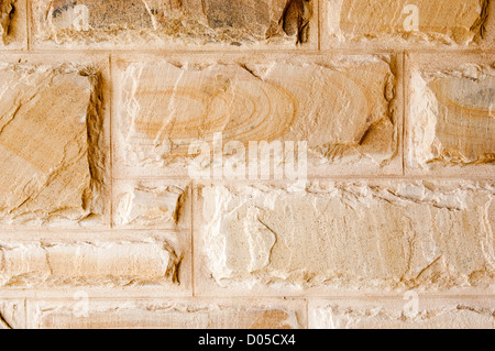 Steinplatte Wand aus Sandstein Stockfoto