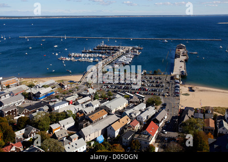 Luftaufnahme von Provincetown, Cape Cod, Massachusetts, Amerika Stockfoto