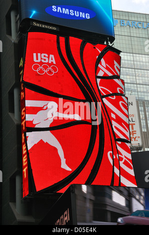 Coca Cola Werbung am Times Square, New York City, USA Stockfoto