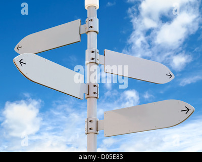 Leere Hinweisschilder Post Stockfoto