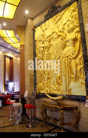 Shanghai China, Chinese Dianchi Road, Huangpu District, Manhattan Bund Business, Hotel, Lobby, Art déco, Flachrelief, Fries, China121003084 Stockfoto