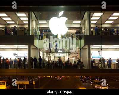 Der Apple Store in der ifc Shopping Mall in Central, Hong Kong Stockfoto