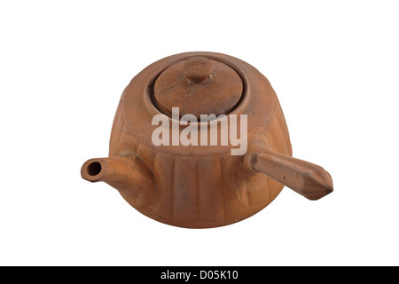 Antik braun Keramik auf dem isolierten Hintergrund. Stockfoto