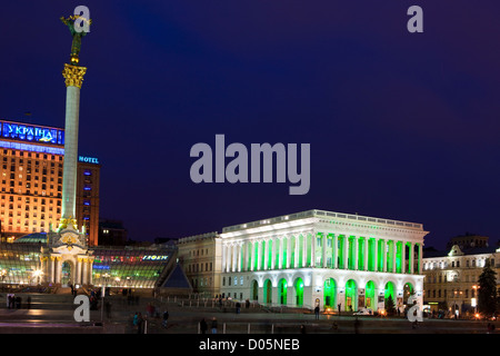 Maïdan Nezalezhnosti oder Unabhängigkeitsplatz, Kiew, Ukraine Stockfoto