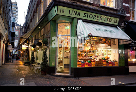 Lina speichert Ltd, italienische Feinkost, Brewer Street, Soho, London, England, UK Stockfoto